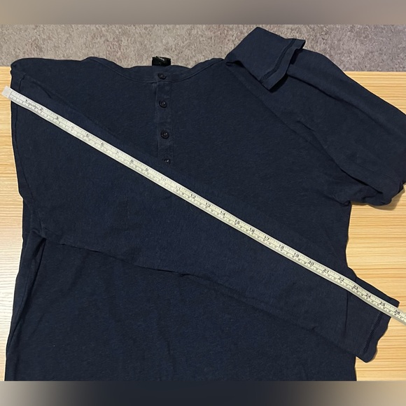 Patagonia Men’s Organic Cotton Henley Long Sleeve Shirt Navy Blue Size L Cozy - Picture 8 of 9